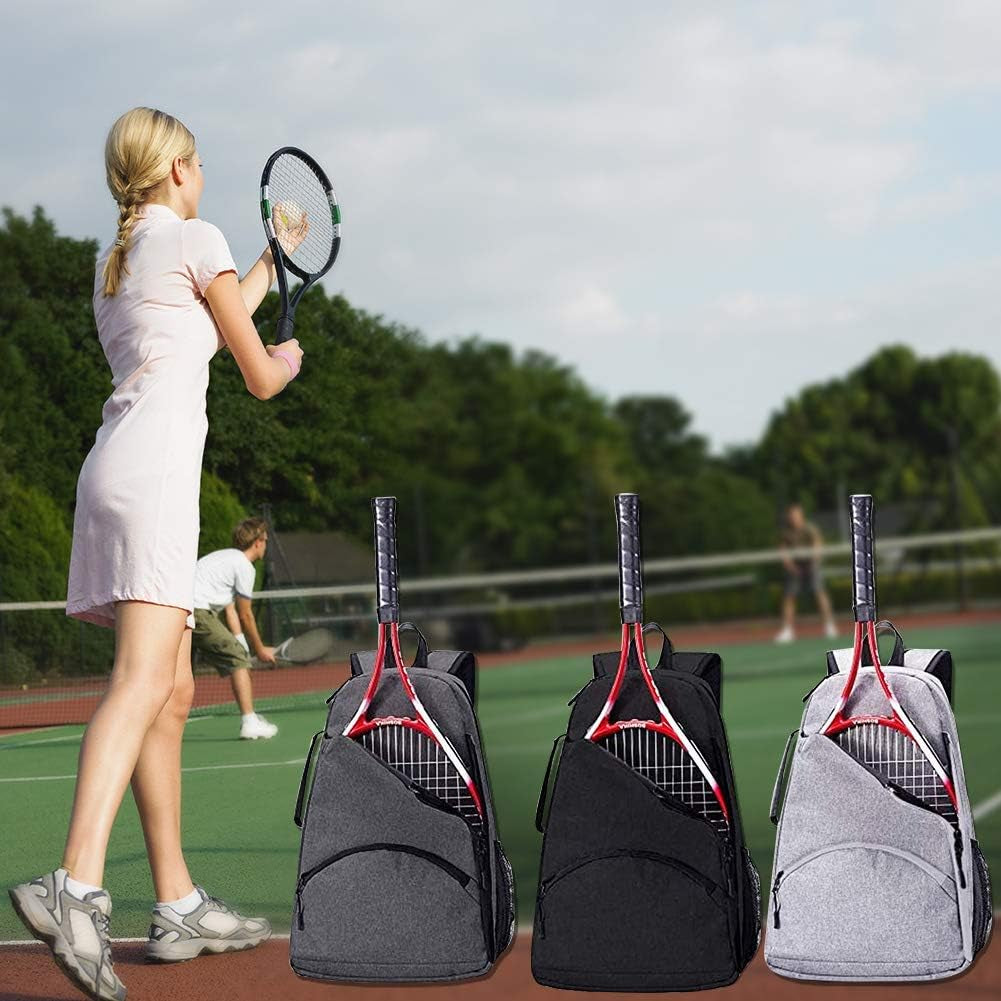 2 Raquet Tennis Bag,Tennis Bags for Men Women,Tennis Backpack,Durable Tennis Bookbag,Tennis Pickleball Bag,Tennis Bag Waterproof,Raquet Carrier for Balls, Pickleball Paddles, Badminton Rackets