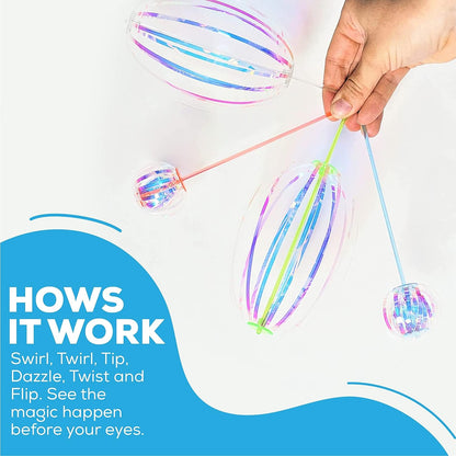 Rainbow Twirl-o-Rama - The Bubble Magic Wand Extravaganza - Spin, Swirl, and Sparkle - The Ultimate Tradable Trinket!"