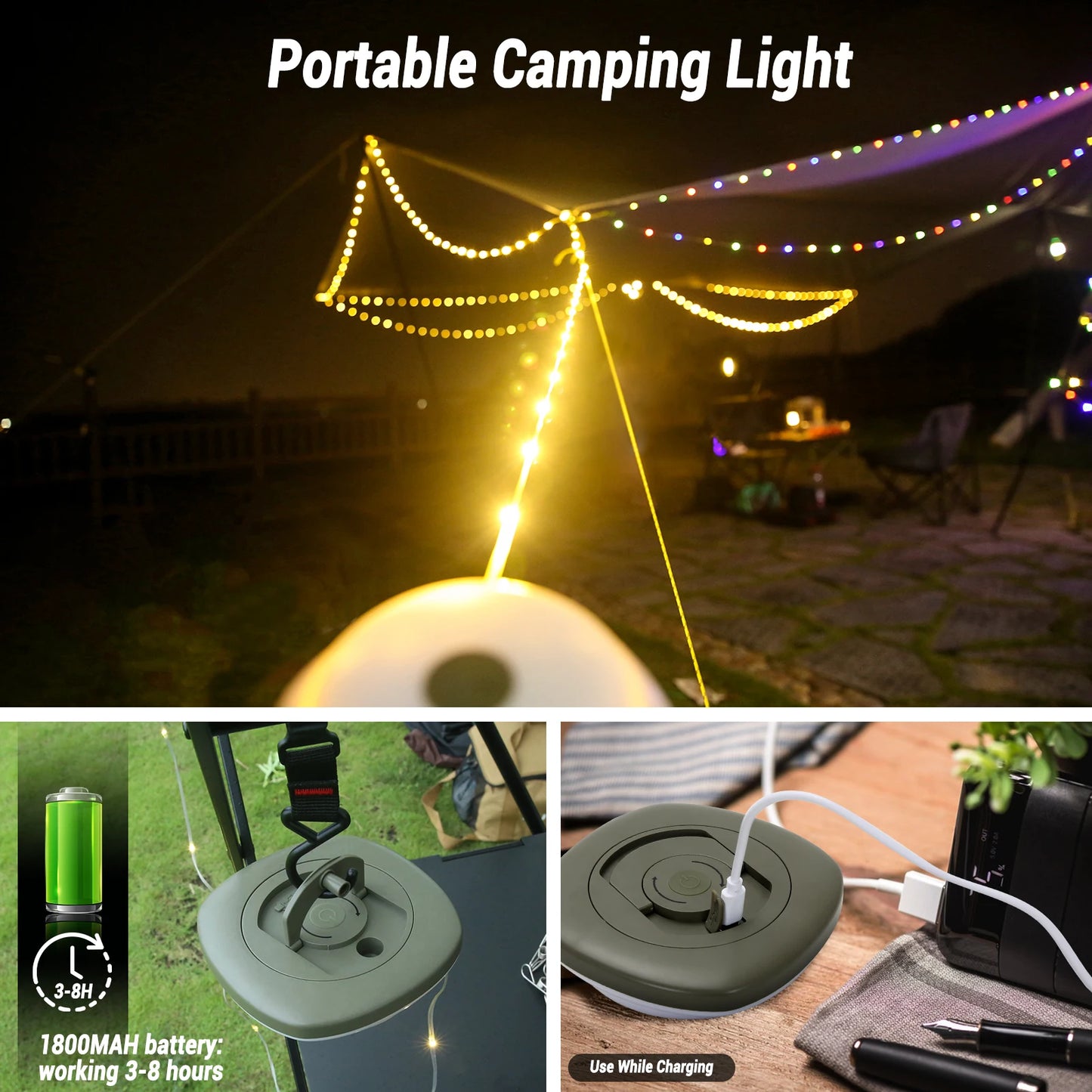 Waterproof Camping String Light